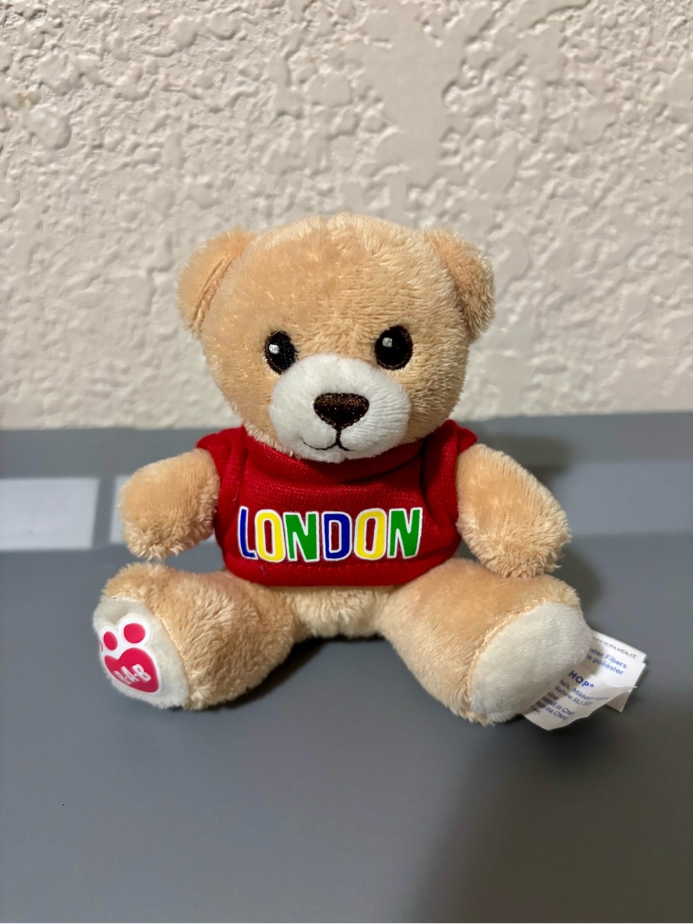 Build A Bear Workshop London Eye Exclusive Teddy Bear Tee Shirt Keychain